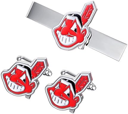 Men's The Team Logo Symbol Series Cufflinks and Tie Clip Tie Bar