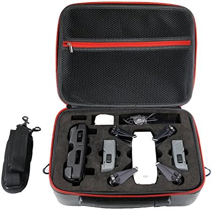 TERRAONE Hardshell Shoulder Handheld Case for DJI Spark and Accessories - Remote Control Extra Batteries Propellers and More