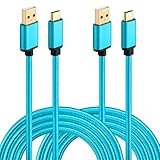 USB Type C Cable, HI-CABLE USB C to USB A Charger 2-Pack 10Ft Nylon Braided Fast Charging Cord for Samsung Galaxy S9/S8 Plus/Note 8, LG G6 G5 V20 V30, Google Pixel 2, Moto Z/Z2, Nintendo Switch (Blue)