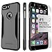 iPhone 8 Plus and 7 Plus Case, SaharaCase Protective Kit Bundled with [ZeroDamage Tempered Glass Screen Protector] Rugged Slim Fit Shockproof Bumper [Hard PC Back] Protection - Black Gray
