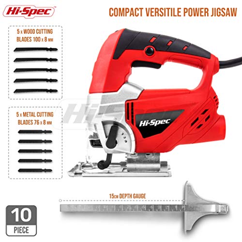 Hi-Spec 600W Stichsäge mit Blattschnellwechselmechanismus, per Daumenrad verstellbare Geschwindigkeit, einrastbar für… – Bild 3