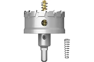 GSTK Upgrade Heavy Duty Carbide Hole Saw,Metal Steel Hole Saw Drill Bit, TCT Hole Cutter-Alloy Hardness Upgrade, Life Upgrade,Use for Stainless Steel, mild Steel, Iron, Copper,etc (62mm|2-7/16")