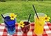 Reusable 7-Inch Black Glass Drinking Straws (4 pack), No-Bend Eco-Friendly Straws Ideal for Moscow Mule, Cocktails, Kids Etc, Cleaning Brush Included