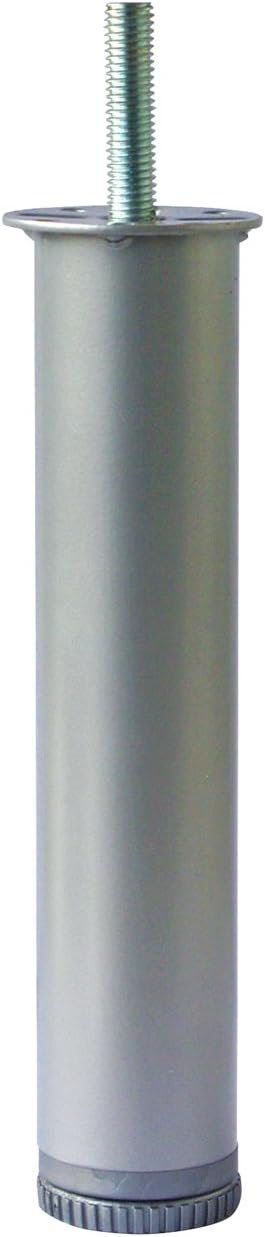 Home System 674202 Metal Round Leg for Slatted Beds with a Diameter of 40 mm and Height of 25 cm Grey