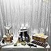 ShinyBeauty Sparkle Backdrop Curtain Silver 2 Panels Set Sequin Photo Backdrop 2FTx8FT Sequin Backdrop Curtain Pack of 2-1220S