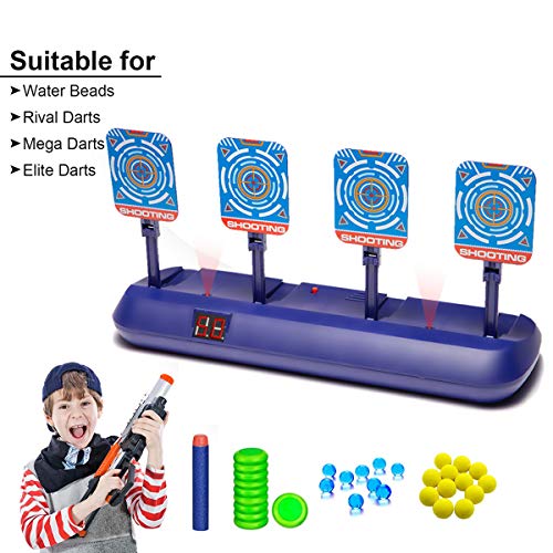 Nerf Gun Targets,Electronic Scoring Auto Reset Shooting Digital Target for Nerf Guns Toys , Ideal Christmas Gift Toy for Kids, Teens, Boys & Girls(2019 Update Version)