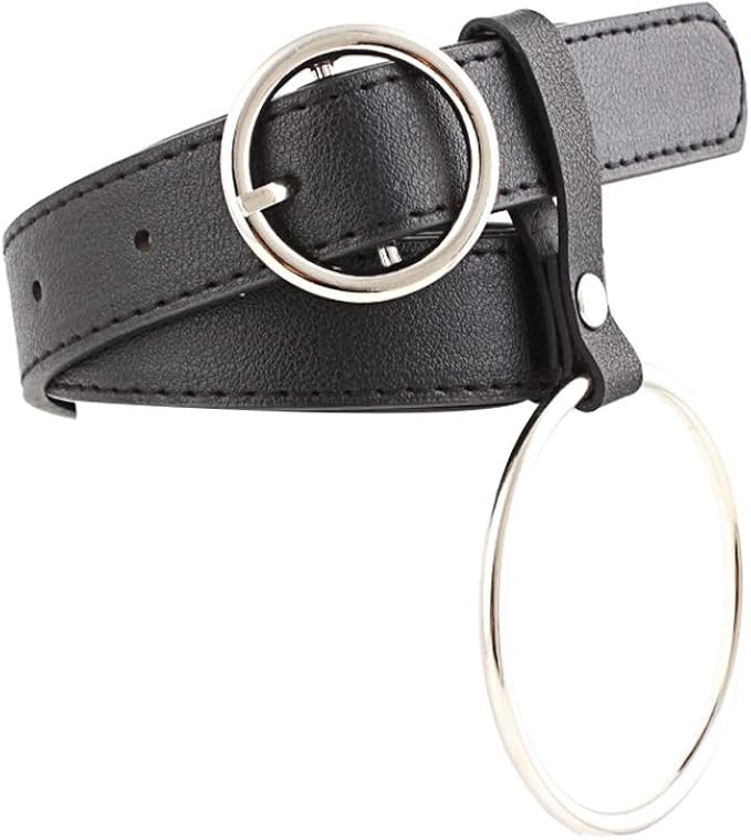 Sungpunet Frauen Ledergurtel Mode Ringe Design Taillen Gurt Multi Funktions Legierung Schnalle Gurtel Jeans Kleider Dekor Zubehor Fur Soft Taillen Gurte Fur Partei Hochzeit Schwarz Typ 743 Amazon De Bekleidung