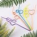 DECORA 36 Pieces Crazy Loop Straws Reusable Plastic Straws Drinking for Summer Party, Birthday, Wedding, Baby Shower