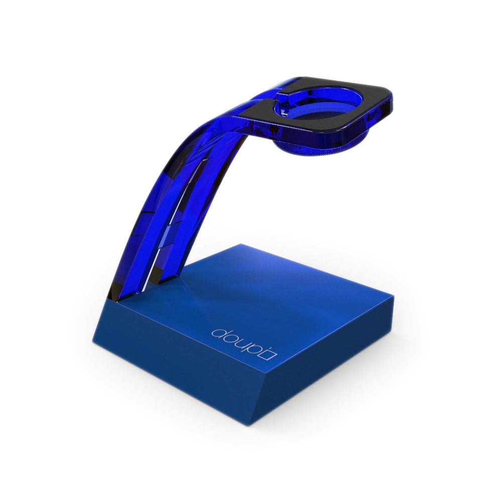 doupi Design Docking Station for Apple Watch Series 1 2 3 4 Charging Table Stand Holder Dock, blue