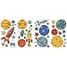 RoomMates Planets and Rockets Peel and Stick Wall Decals