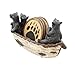 LL Home 3 Black Bears Canoeing Coaster Set - 4 Coasters Rustic Cabin Canoe Cub Decor (Multicolor) (Multicolor)