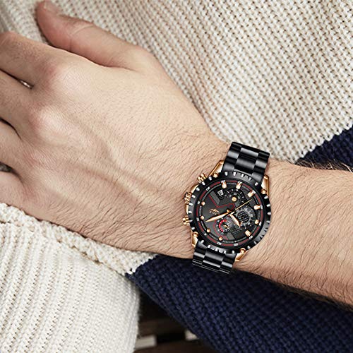 LIGE-Relojes-Hombres-Acero-Inoxidable-Impermeable-30M-Deportes-Reloj-Cuarzo-Analogico-Moda-Fecha-Negocios-Clasico-Negro-Hombres-Relojes
