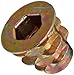 E-Z LOK Threaded Insert for Soft Wood, Zinc Hex-Flanged Thread Inserts 10-32 Internal Threads, 0.394
