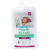 Fairfield Poly-Fil Hi-Loft Quilt Batting, Premium Polyester Batting for Quilting, Ideal for Comforter and Queen-Size Projects, Quilting Supplies, 90" X 108"
