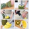 BuyAway Pineapple Corer — 2 in 1 Stainless Steel Pineapple Cutter & Corer Kitchen Tools & Gadgets, Pineapple core Makes Perfect Pineapple Rings and Pineapple Cubes Without a Mess