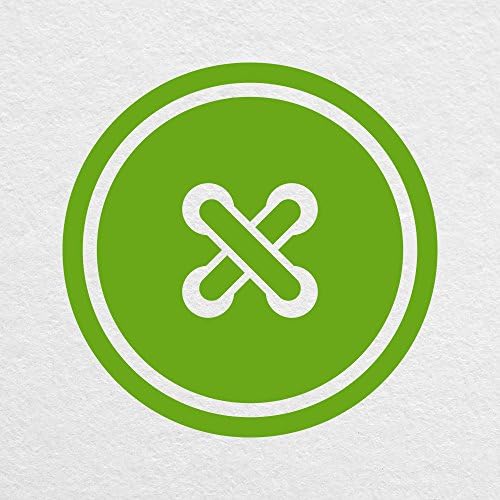 Cute Crafty Button - 4" LIME cut vinyl decal - for MacBook, laptop, tablet, cars, sewing machine and more!