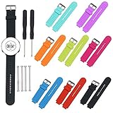 Garmin Forerunner Bands, BeneStellar Replacement Sport Colourful Bands for Garmin Forerunner 230 / 235 / 630 / 220 / 620 / 735 GPS Golf Watch (08-Pack)