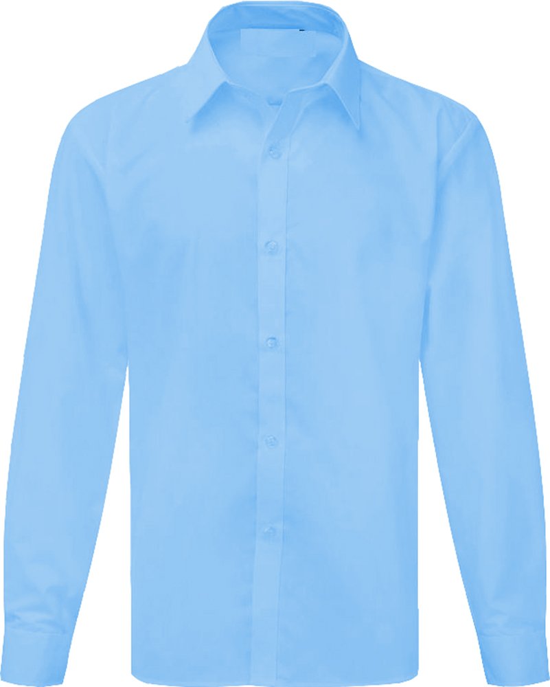 Boys Uniform Long Sleeve Sky Blue 17-18 Years (15.5' Collar) UK