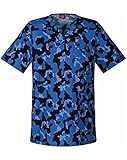 Everyday Scrubs Signature by Dickies Men's V-Neck Camo Print Scrub Top