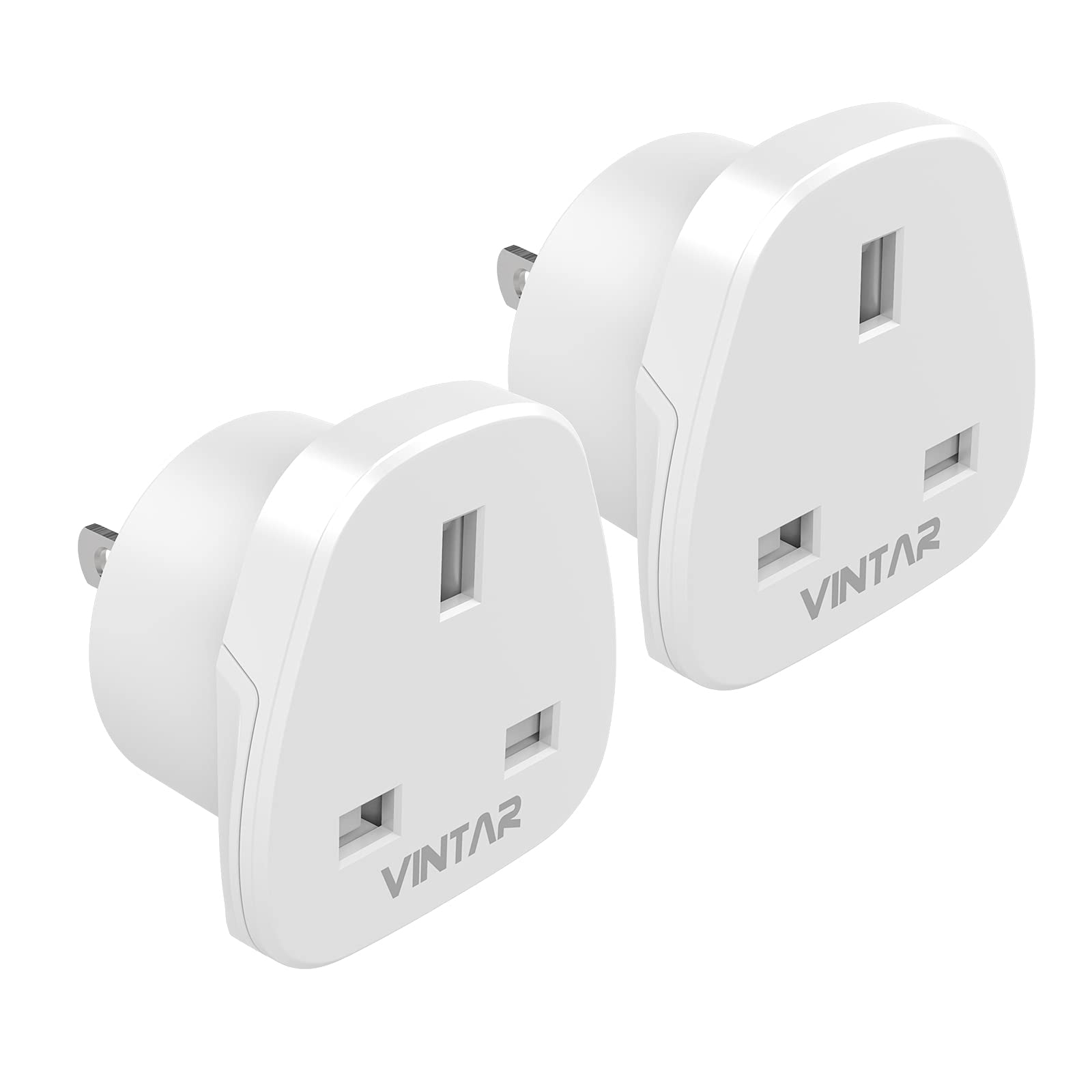 VINTAR UK to USA Plug Adaptor,UK to US Plug Adaptor for US, Canada, Jamaica, Thailand, Mexico, Central America & Some South American Countries Type B, 2 packs