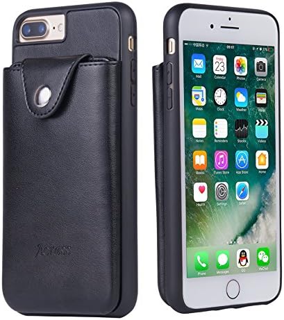 iphone 7 plus case, Acrass iphone 7 plus wallet case with back pocket card holders, for iphone 7 plus (5.5inch) synthetic leather case,black.