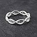 FashionJunkie4Life Sterling Silver DNA Molecule Double Helix Ring Band, Sizes 6-10, Science (10)