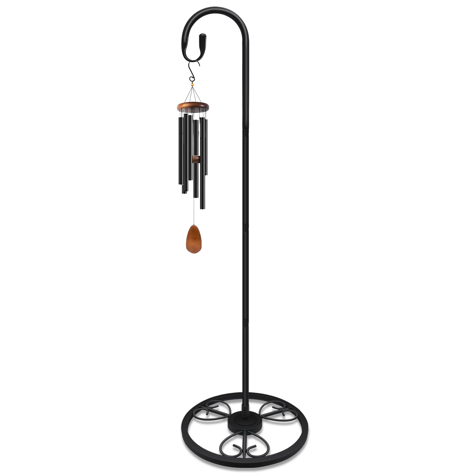 Photo 1 of EGOMYRON 63" Adjustable Shepherds Hooks Stand for Wind Chimes, Hummingbird Feeders, Lanterns, Hanging Plant Stand Indoor Outdoor Patio Garden