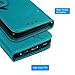 Compatible with iPhone 12 Pro Max 5G Wallet Case, Case with Card Holder Embossed Butterfly Premium PU Leather Double Magnetic Buttons Flip Shockproof Protective Cover 6.7 inch (Embossed Love Blue)