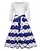 GlorySunshine Women 3/4 Flare Bell Sleeves Work Bodycon Pencil Dress Vintage Cocktail Party Dresses (S, One Color)