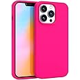 FELONY CASE – iPhone 12/12 Pro Case – Neon Pink Silicone Phone Cover, Liquid Silicone with Anti-Scratch Microfiber Lining, 360° Shockproof Protective Case for Apple iPhone 12 and iPhone 12 Pro