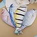 NUOMI Creative Fish Pencil Case Pouch Animals Plush Pen Bag with Zipper Cloth Stationery Coin Organizer Makeup Costmetic Bags, School Supplies, Silver