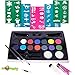 Bo Buggles Kids Face Paint Kit + 50 Stencils.