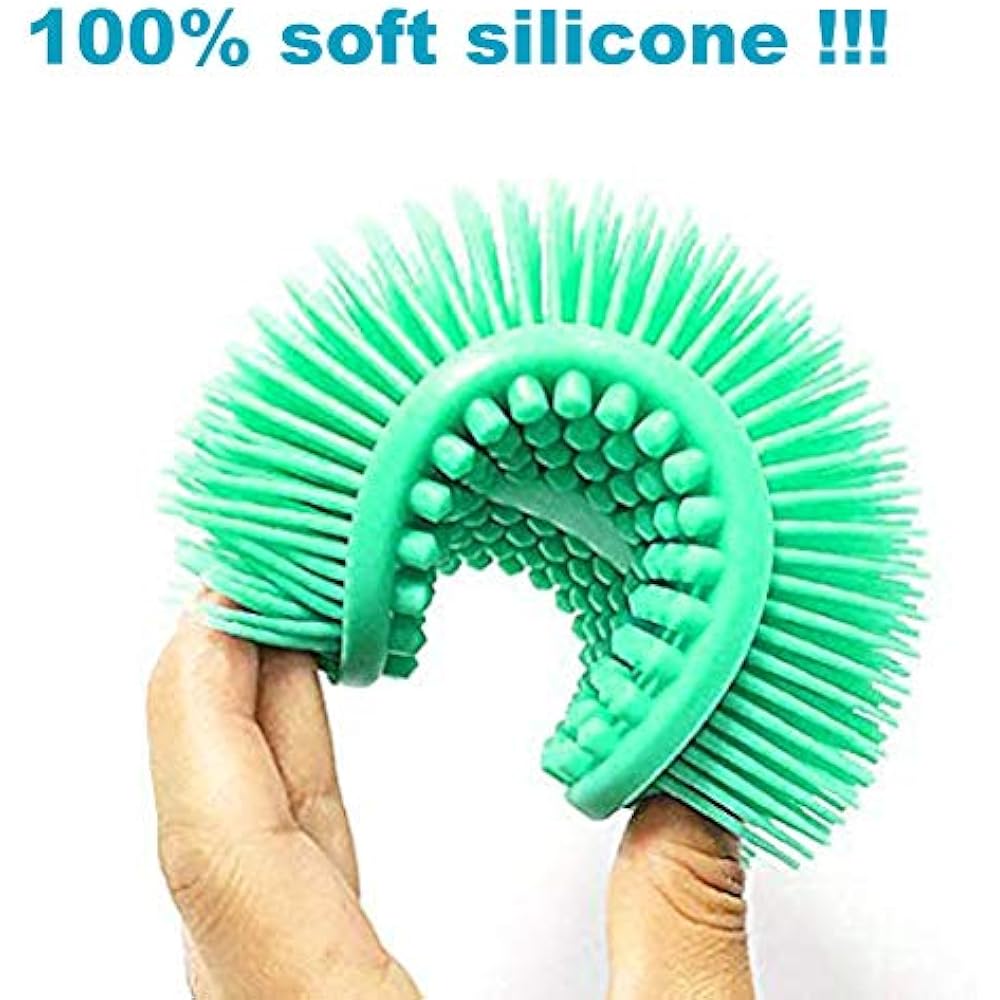 2 Pack Silicone Loofah Body Scrubber, Soft Bath Brush Back Face For