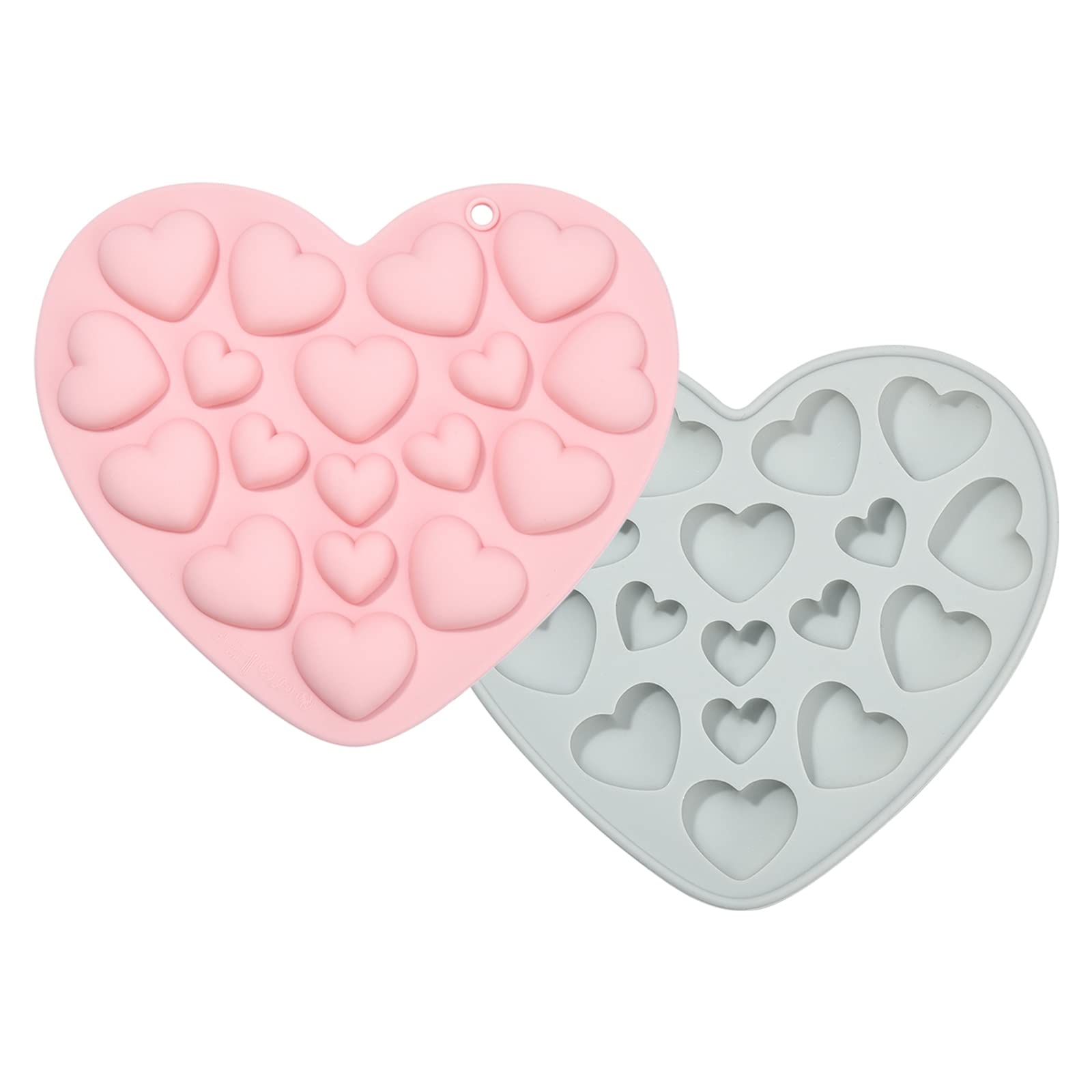 UR URLIFEHALL 2 Pcs Sweet Heart Silicone Moulds 3D Cake Border Fondant Moulds for Chocolate Candy Fondant Polymer Clay Soap Cake Decoration