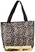 J Garden Gold Leopard Large Travel Tote Bag 16-inch
