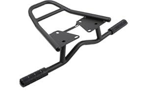 Mokuo Iron Manned Motorcycle Stunt Rear Luggage with CNC Removable Perform Bar Fit for Honda Grom MSX 125 SF 2013-2016,Red/Black (Full Black)