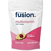Bariatric Fusion Bariatric Multivitamin Chewable Soft Chew | Cherry Pineapple Flavor | Chewy Vitamins for Post Bariatric Surgery Patients | 60 Count | 1 Month Supply