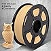 Real Wood PLA 3D Printer Filament，Wood Filament 1.75 mm,1KG(2.2LBS) Spool, Dimensional Accuracy +/- 0.02 mm,Wood Filament