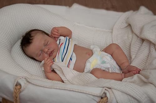 RXDOLL Sleeping Reborn Baby Dolls Silicone Vinyl Full Body Boy 19 inch Realistic Newborn Baby Dolls That Look Real Lifelike Reborn Babies Weighted Gif RXDOLL Realistic Reborn Baby Dolls Girl 18 inch Sleeping Newborn