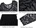 DILANNI Women's Vintage Formal Floral Lace 3/4 Sleeve Cocktail Party Tube Dress