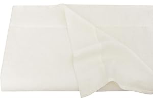 S VICTORY SYMBOL 100% Organic Linen Flat Sheet 1 Piece-Stone Washed French Flax Queen Size Bed Sheets,Top Sheet Breathable,Soft Bedding Sheet(90"x102",Creamy White)