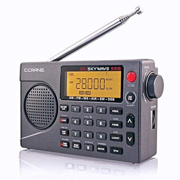 Radio C. Crane SSB AM FM Onda Corta, Aerea, Scan VHF, Weather Alert