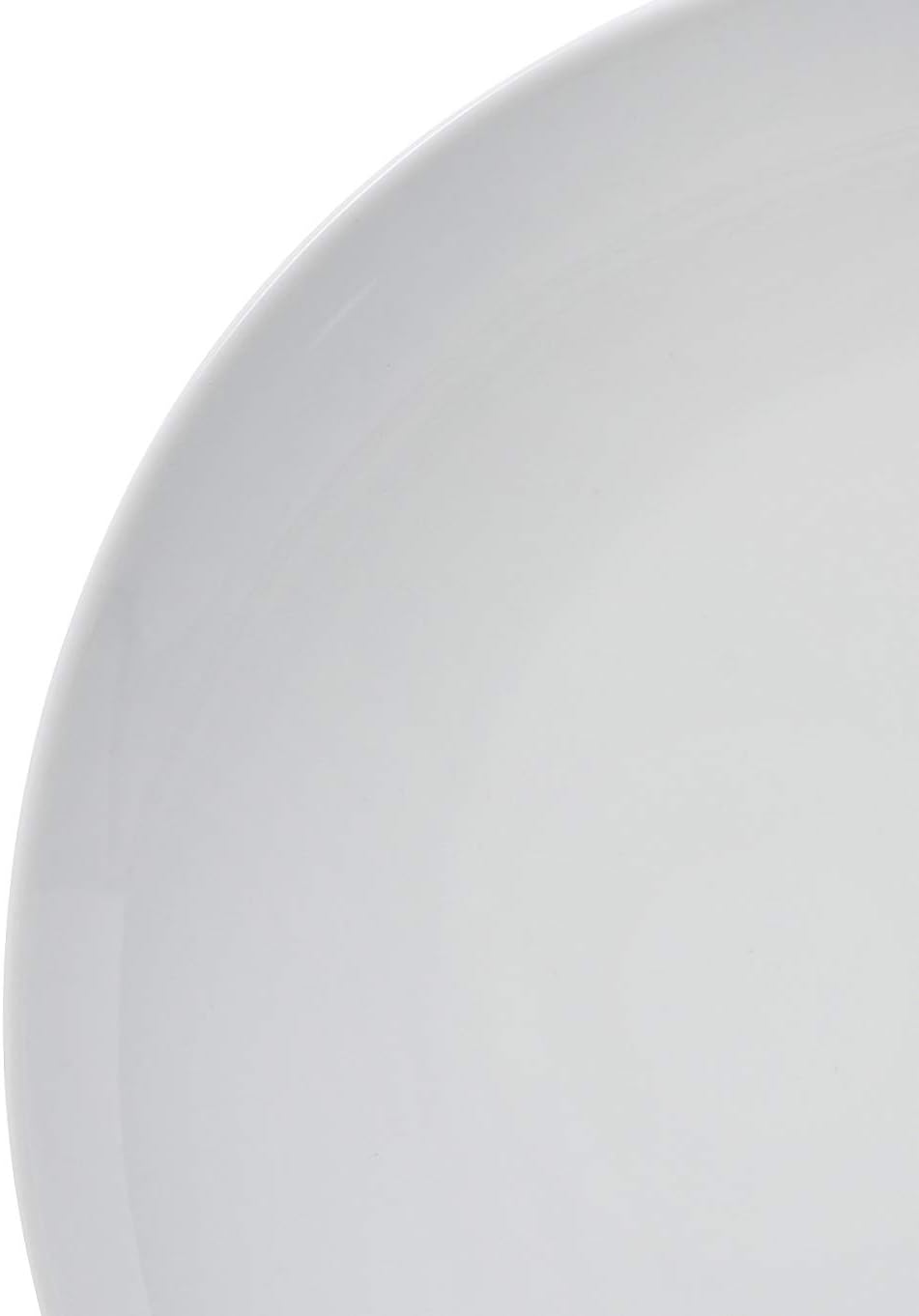 Amazon Basics 18-Piece Dinnerware Set - White Porcelain Coupe, Service for 6 - Image 3