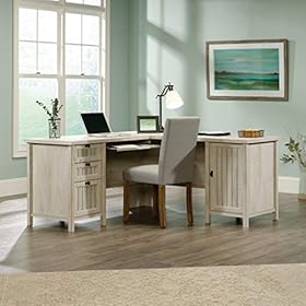 Sauder Costa L-Shaped Desk, Chalked Chestnut finish 51 WHVhl1xL
