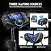 Bluetooth Fm Transmitter for car, Bluetooth Car Transmitter 1.7 Inch Display, QC3.0/2.4A Dual USB Ports, AUX Input/Output, Mp3 Player.