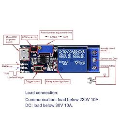 HiLetgo 2pcs DC 5V Trigger Time Delay Switch Relay