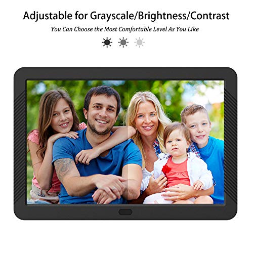 Digital Picture Frame 1920x1080 IPS Screen Include 32GB SD Card 16:9 1080P Video Frame, Photo Auto Rotate, Image Preview, Auto Turn On/Off, Auto Play, Background Music, Calendar, Clock(8 Inch Black) - Thumbnail 5