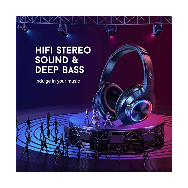 Bluetooth-Headphones-with-RGB-Light-Vogek-Stereo-Wireless-Headphones-Over-Ear-with-Built-in-Mic-Deep-Bass-and-40H-Playtime-Lightweight-Foldable-Headset-with-Wired-Mode-for-Travel-Home-Office-Game Bluetooth Headphones with RGB Light, Vogek Stereo Wireless Headphones Over Ear with Built-in Mic, Deep Bass and 40H…