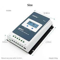 EPEVER 40A MPPT Solar Charge Controller 12/24V DC