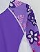 Tuga Girls Shoreline L/S Rash Guard (UPF 50+), Violet, 8/10 yrs